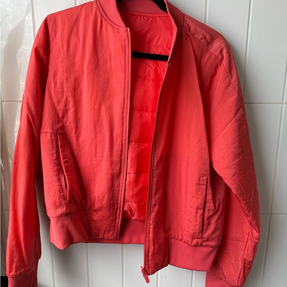 Lululemon Athletica Pink Bomber Jacket Lightweight Casual